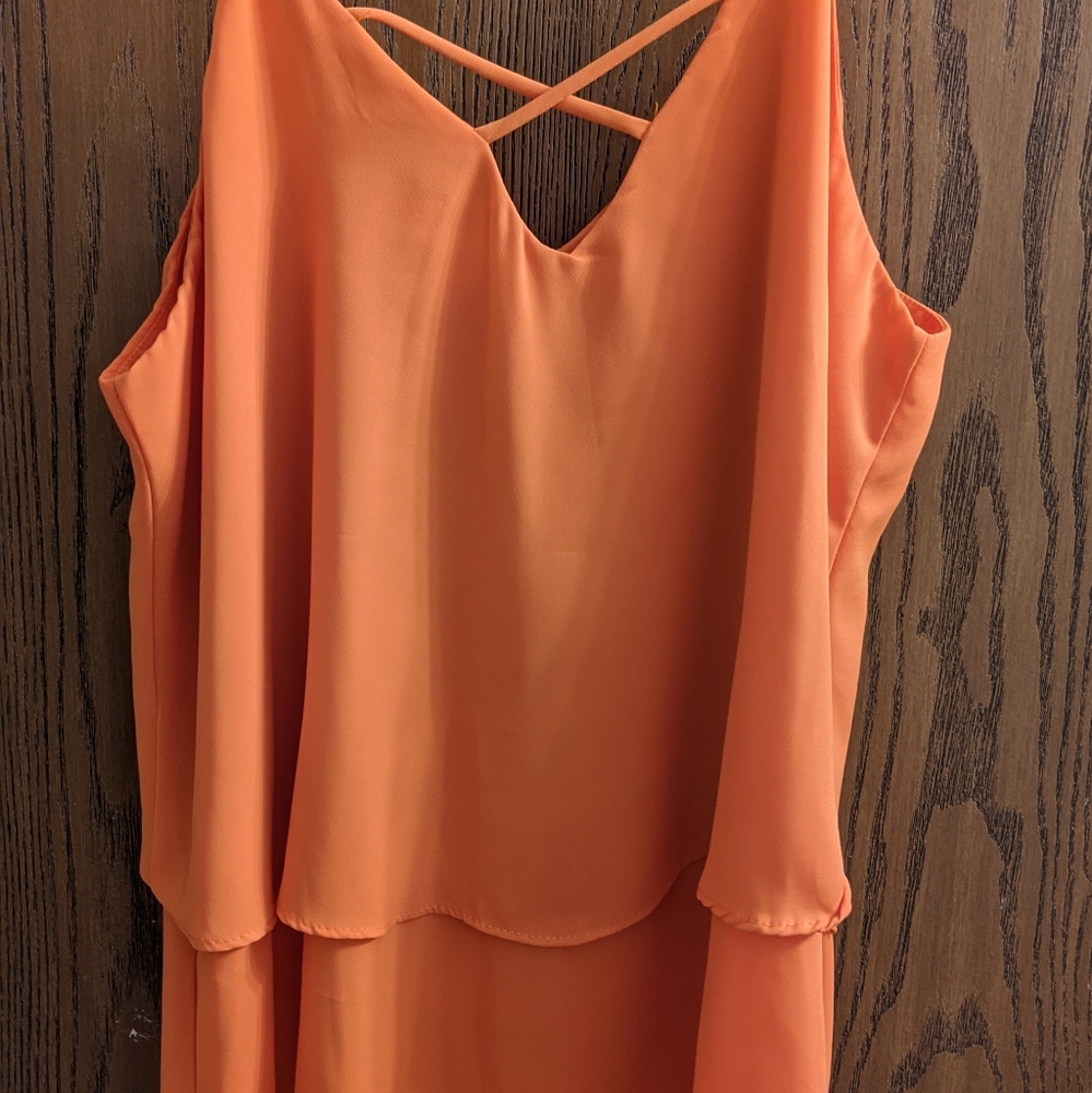 Large orange tank top
